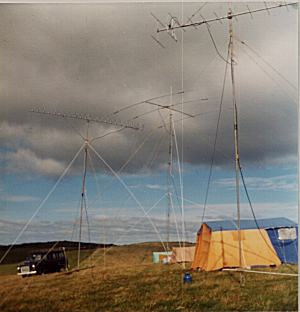 1978 DXpedition. Hilltop at the end of the Mull of Galloway.