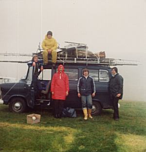 1978 DXpedition. Hilltop at the end of the Mull of Galloway.